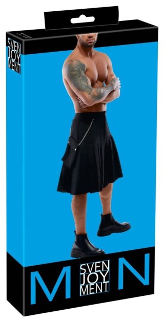 Svenjoyment Spodnica Męska Kilt XL Czarna z Odpinaną Kieszenią