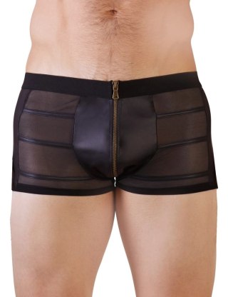 NEK Bokserki Męskie Czarne XL ze Złotym Zamkiem, Matowa Powierzchnia