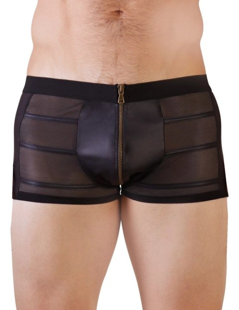 NEK Bokserki Męskie Czarne XL ze Złotym Zamkiem, Matowa Powierzchnia