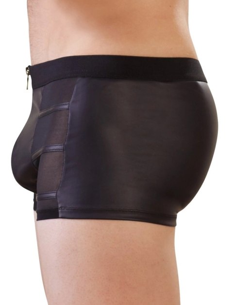 NEK Bokserki męskie czarne L z dekoracyjnym złotym zamkiem