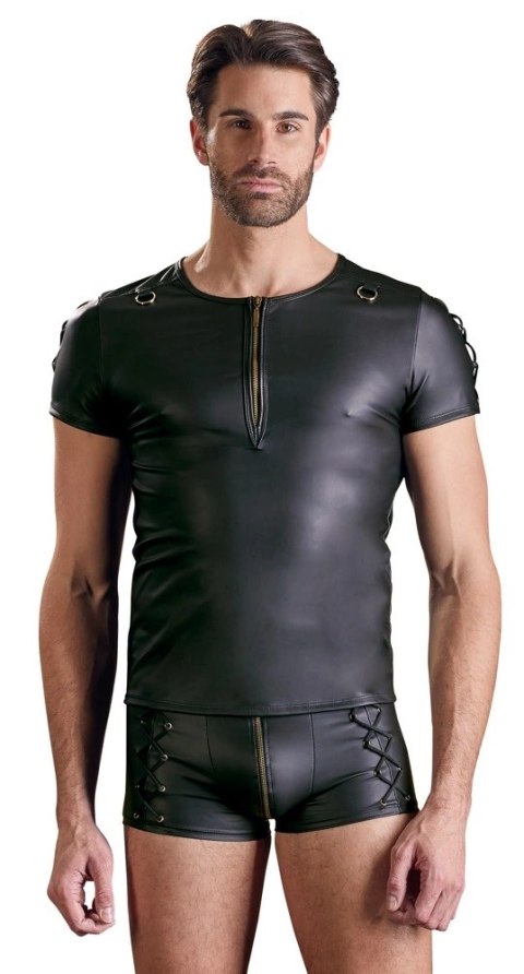 NEK Spodenki męskie czarne matowe z sznurowaniem po bokach M