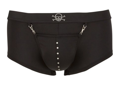 Svenjoyment Bokserki Męskie Piracki Styl z Kieszonką i Karabińczykiem L Czarny