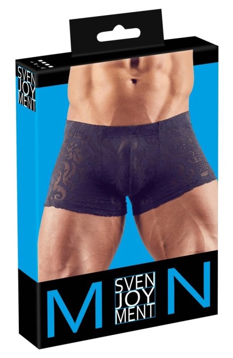 Svenjoyment Bokserki Męskie Siateczkowe Czarny Ornament S