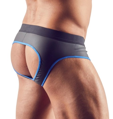 Svenjoyment Jockstrap męski czarno-niebieski M z zamkiem, neopren