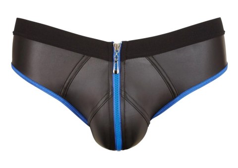 Svenjoyment Jockstrap męski czarno-niebieski M z zamkiem, neopren