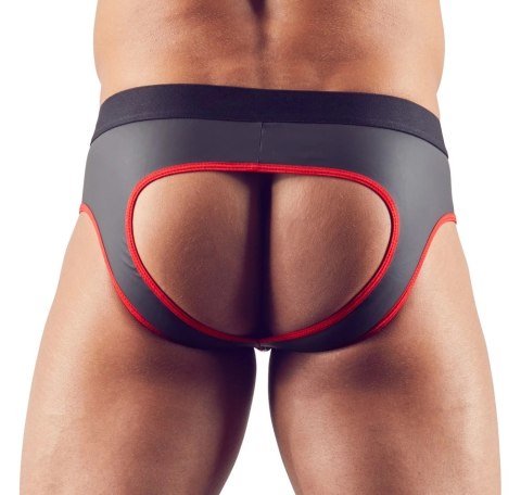 Svenjoyment Jockstrap z zamkiem, czarno-czerwony, rozmiar S