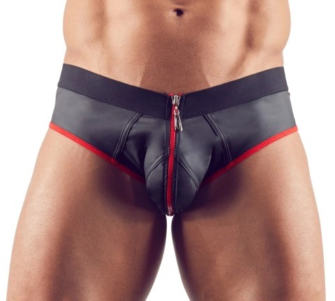 Svenjoyment Jockstrap z zamkiem, czarno-czerwony, rozmiar S