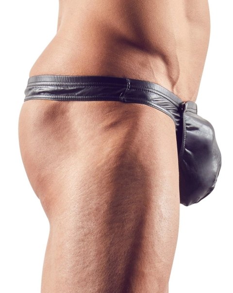 Svenjoyment Męskie Stringi z Odpinanym Panelem Czarny M