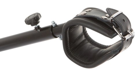 ZADO Drążek rozporowy z regulacją i skorzanymi mankietami czarny