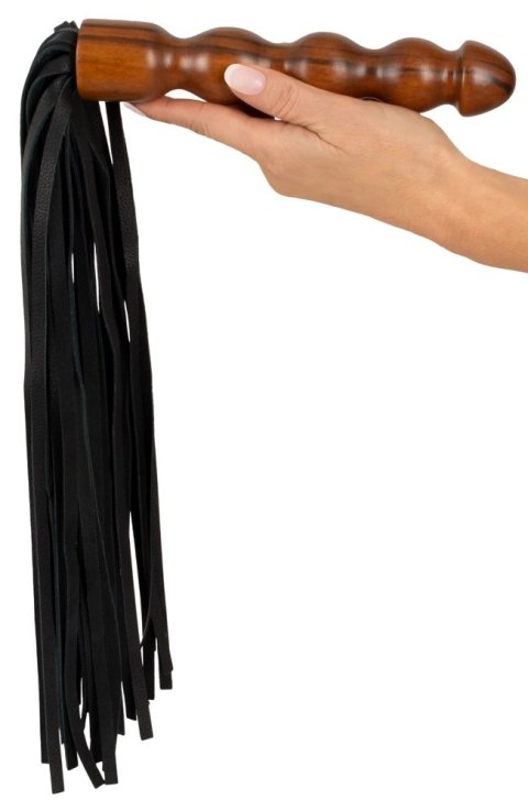 ZADO Flogger Skorzany z Drewnianą Rączką 60 cm - Model Premium