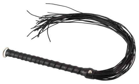 ZADO Flogger Skorzany z Rączką i Zawieszką Czarny 70 cm