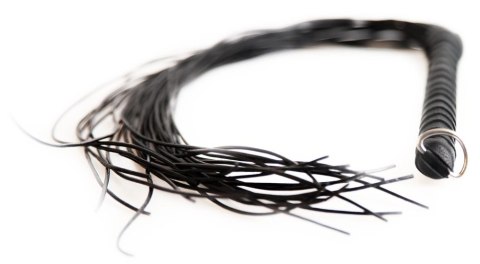 ZADO Flogger Skorzany z Rączką i Zawieszką Czarny 70 cm