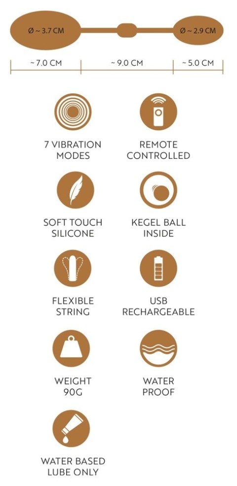 Gogasm Kulki Treningowe Silikonowe Fioletowe 7 Trybow 21cm