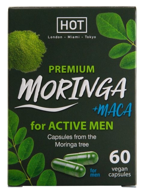 HOT BIO Moringa Man Caps 60 kapsułek - Suplement dla mężczyzn, wegański