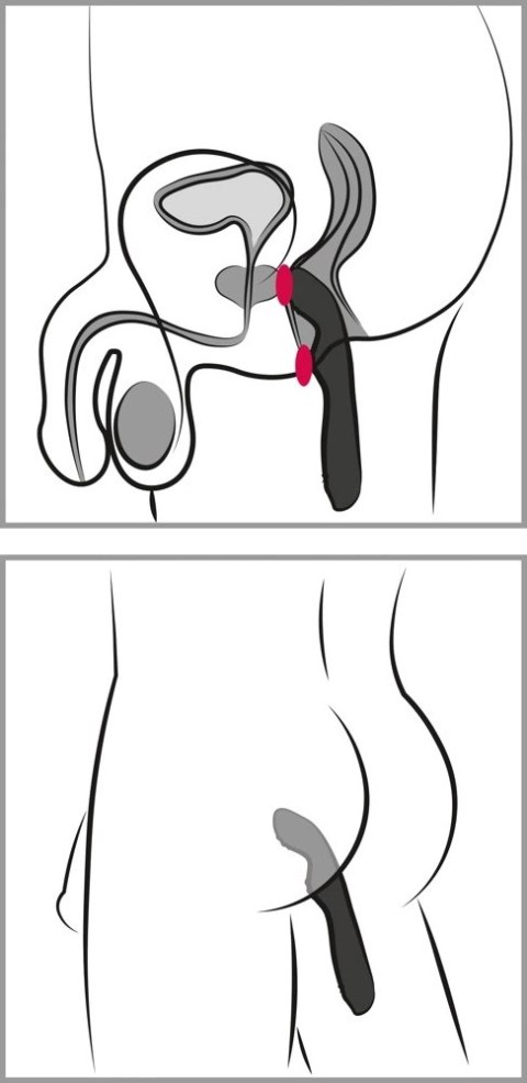 Rebel Zakrzywiony Wibrator Czarny 7 Trybow, Silikonowy 23,5 cm