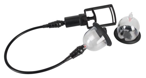 Bad Kitty Wibrujący system prożniowy na piersi z pompką, 2 szt.