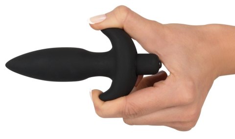 Black Velvets model 13cm - kompaktowa wtyczka analna z wibracją i uchwytem