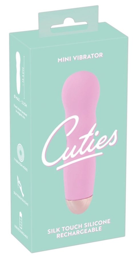 Cuties Mini Wibrator Rożowy 7 Trybow Wodoodporny 12,4 cm USB