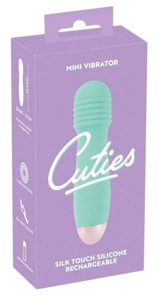 Cuties Zielony Mini Wibrator Rowkowany 7 Trybow Wodoodporny 12,5 cm