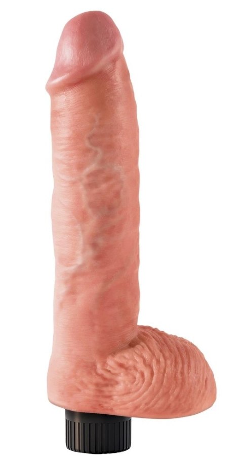 King Cock Wibrator 25 cm z Przyssawką Jasny PVC Elastyczny Model