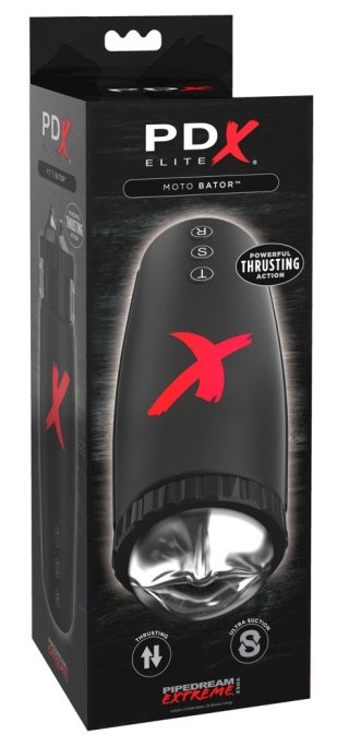PDX Elite Moto Bator - Automatyczna maszyna intymna z funkcją ssania i wstrząsow, 22,7 cm