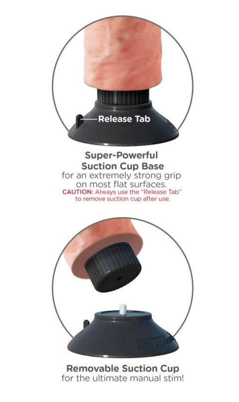 Pipedream King Cock 18 cm Jasny Model z Przyssawką i Jądrami