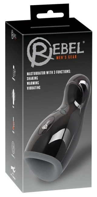 Rebel Intimate Device 3w1 Czarny - Wibracje, Grzanie, Ruch 20cm