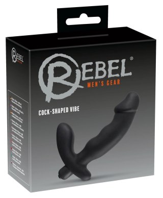 Rebel Prostata Black - Model z stymulatorem krocza, silikonowy, 15 cm
