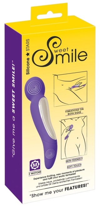 Sweet Smile Wand Violet - Dwustronny masażer 10 trybow, 22 cm