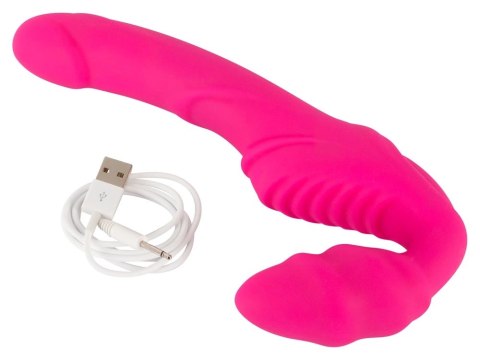 You2Toys Strapless Strap-On 2w1 Rożowy - Wibrujący, Bez Uprzęży, 21,8 cm
