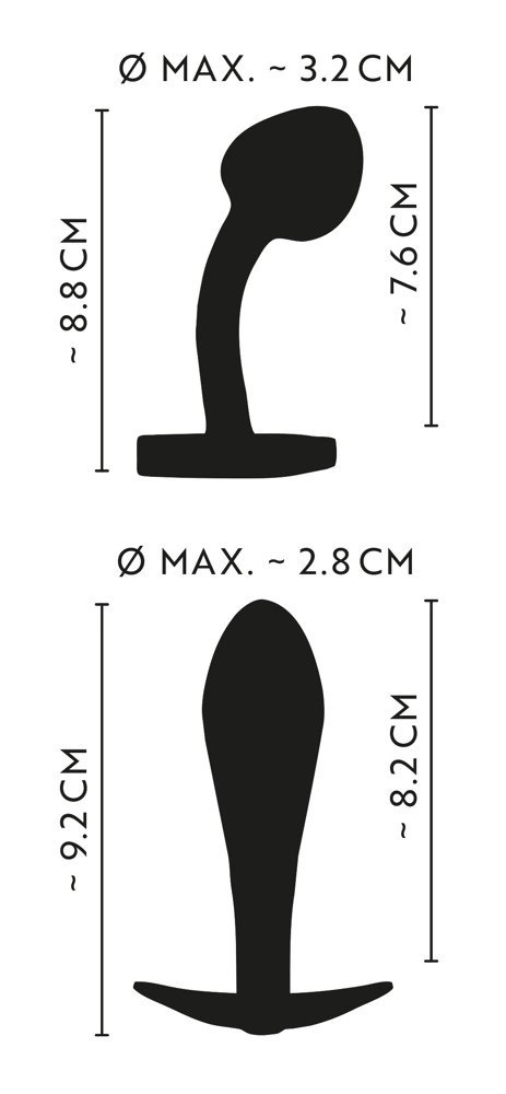 ANOS Zestaw 2 metalowych zatyczek w kolorach tęczy, stożek i zakrzywiony