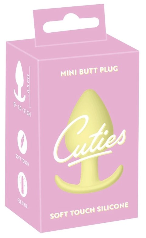 Cuties Korek Intymny Silikonowy Żołty 6,5 cm - Model Stożkowy Mini