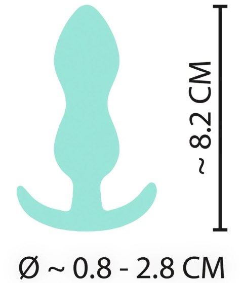 Cuties Korek silikonowy zielony, smukły kształt, 8,2 cm