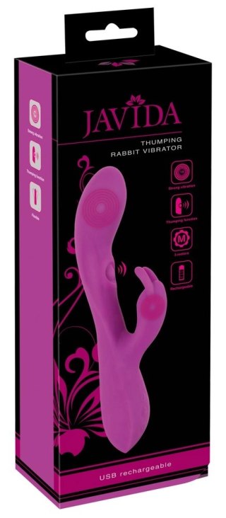 Javida Thumping Rabbit Vibrato silikonowy model z pulsacją 23,3 cm fioletowy