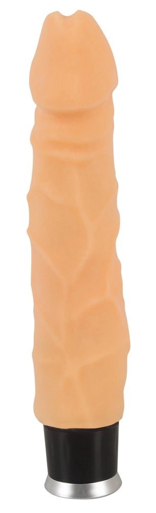Nature Skin model 557912 - elastyczny masażer z powierzchnią żyłkowaną, cielisty 23 cm