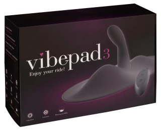 Vibepad 3 Black RC - Poduszka wibracyjna z pilotem, 29 cm, silikon