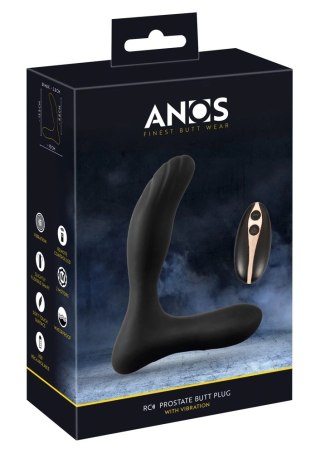 ANOS RC Prostate Plug Czarny - Wibrator Prostaty 7 Trybow z Pilotem