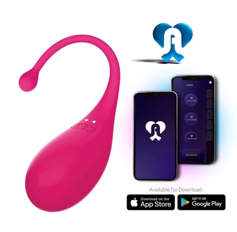 Adrien Lastic Palpitation Rożowe Jajeczko Aplikacja Bluetooth 18cm