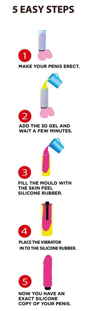 Cloneboy Zestaw Kreatywny DIY Rożowy - Personalizowany Model Wibracyjny 20 cm