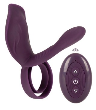 Couples Choice RC Couples Vibrator 2 - System dla par z pilotem, silikonowy