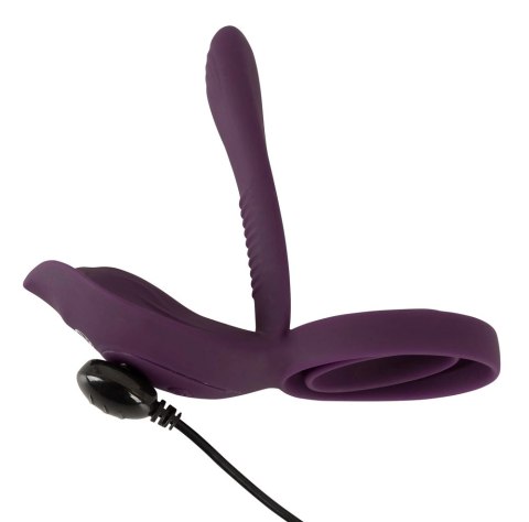 Couples Choice RC Couples Vibrator 2 - System dla par z pilotem, silikonowy