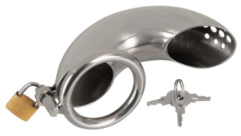 Fetish Collection Chastity Cage I - stalowa klatka z zamkiem, 13,5 cm