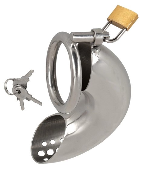 Fetish Collection Chastity Cage I - stalowa klatka z zamkiem, 13,5 cm