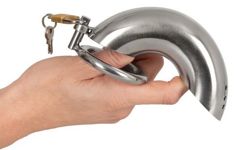 Fetish Collection Chastity Cage I - stalowa klatka z zamkiem, 13,5 cm