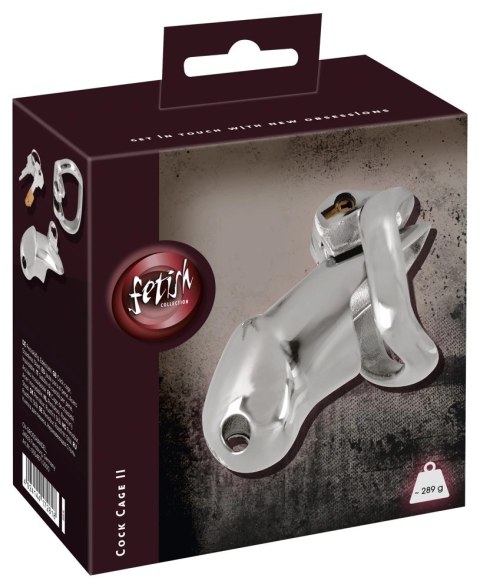Fetish Collection Chastity Cage II metalowy system zabezpieczający 8,5 cm