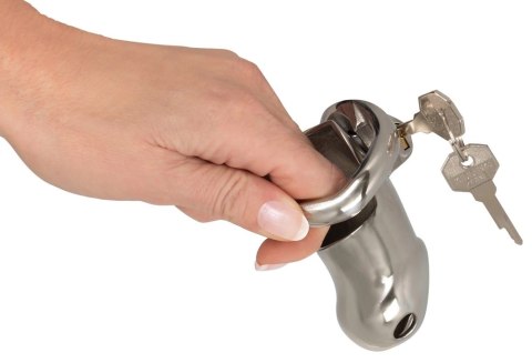 Fetish Collection Chastity Cage II metalowy system zabezpieczający 8,5 cm