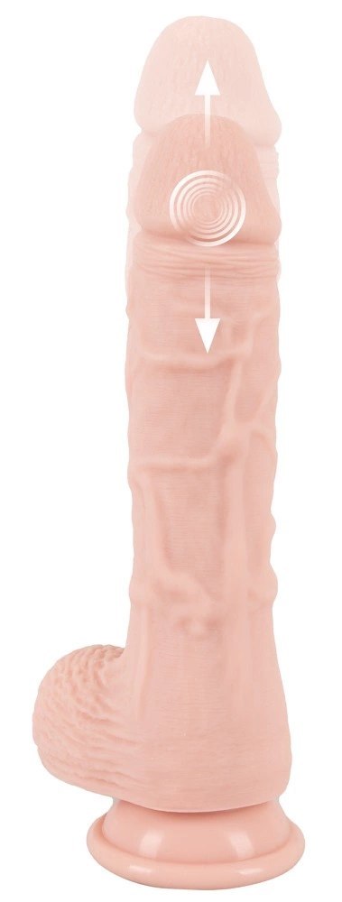 Medical Silicone RC Vibrator 21cm - obracający się, wodoodporny, silikon