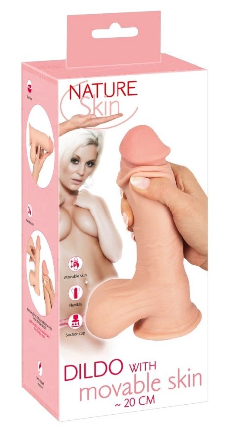 Nature Skin Model M - Elastyczna Forma Intymna z Ruchomą Powierzchnią 19,9 cm