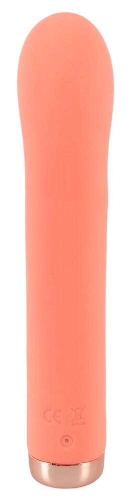 Peachy Mini Rabbit Vibrator model zakrzywiony pomarańczowy silikon 16,7 cm