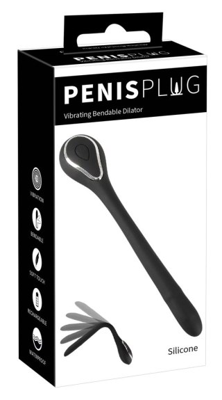 Penisplug Vibrating Bendable D - Elastyczna maszyna intymna, 13,5 cm